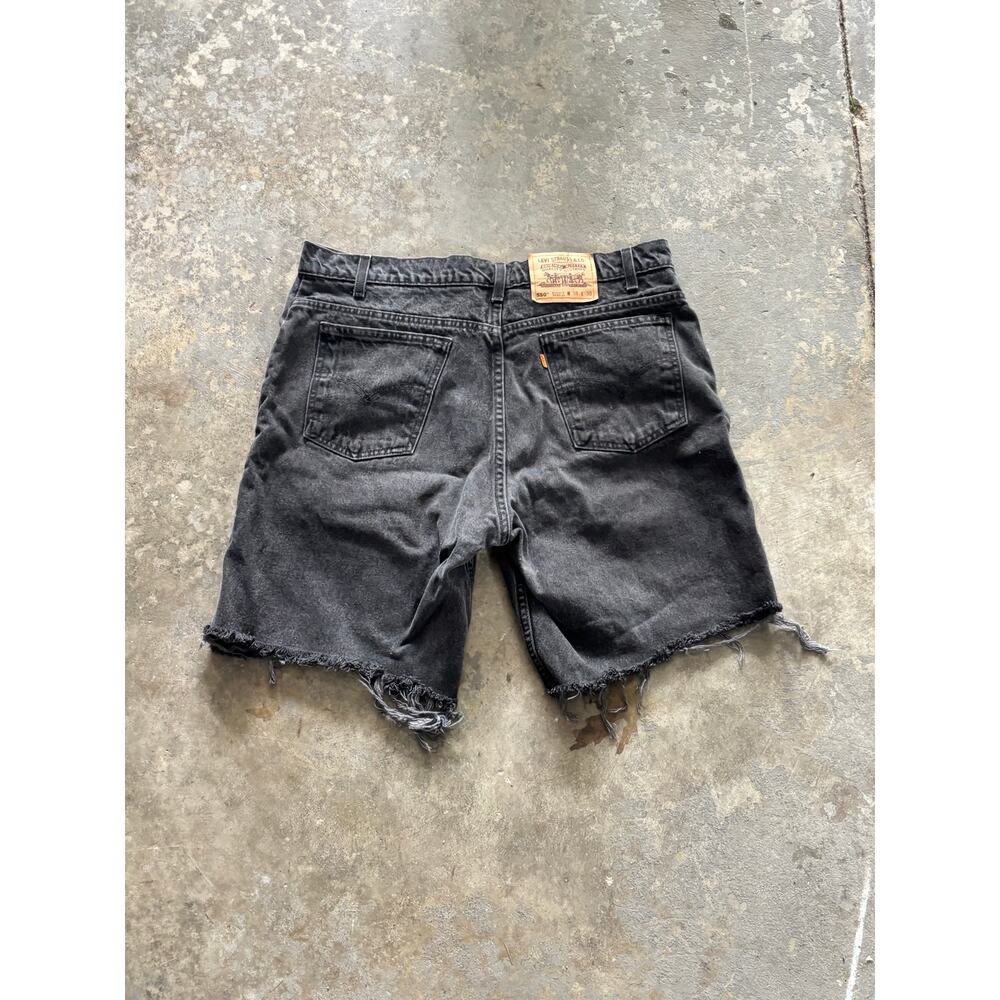 Levi’s 550 Orange Tab Distressed Jorts